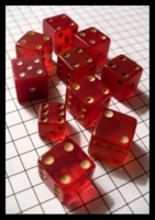 Dice : Dice - 6D - Group Red With White Pips